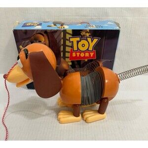 TOY STORY Vintage SLINKY DOG Pull Toy James Industries w Box Disney Pixar 1999